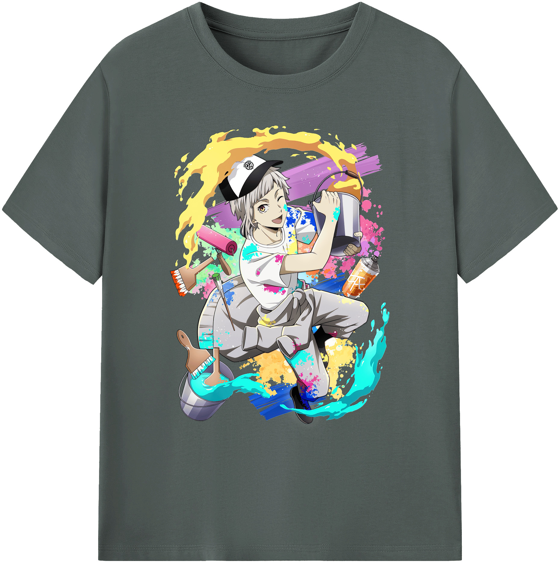 （画像用） 文豪ストレイドッグス Bungo Stray Dogs 綿100％ メンズ半袖Tシャツ｜肌触りやわらか＆通気性